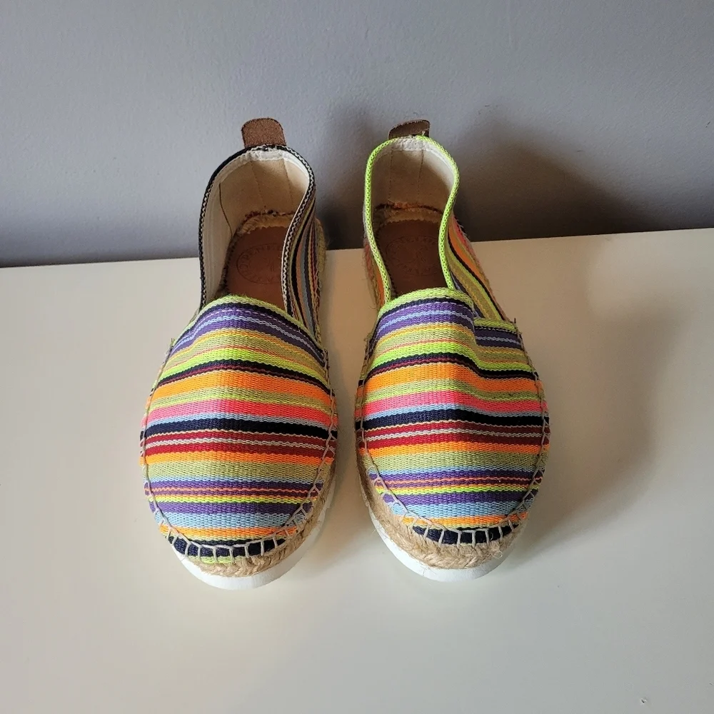 Penelope Chilvers Anthropologie Rainbow Espadrilles, VGUC, Size 37